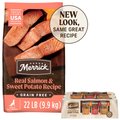 Merrick Real Salmon & Sweet Potato Recipe Dry Food + Favorites Wet Dog Food Variety Pack