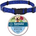 Large Seresto Flea & Tick Collar for Dogs + SecureAway Flea Collar Protector, Blue Paws, Large