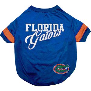 Pets First NCAA Dog & Cat Stripe Slv T-Shirt, Florida Gators, Large