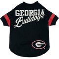 Pets First NCAA Dog & Cat Stripe Slv T-Shirt, Georgia Bulldogs, Small