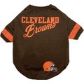 Pets First NFL Dog & Cat Stripe Slv T-Shirt, Cleveland Browns, Small