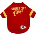 Pets First NFL Dog & Cat Stripe T-Shirt, Kansas City Chiefs, Small