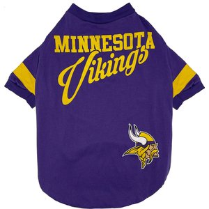 PETS FIRST NFL Dog & Cat Stripe T-Shirt, Minnesota Vikings, Medium ...