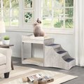 Unipaws Decorative Bunk Cat Bed with Ladder, Weathered Grey