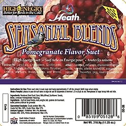 Heath Outdoor Products Pomegranate Flavor Suet Cake Bird Food, 11.25-oz cake, pack of 12 slide 2 of 3