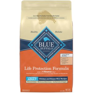 Blue Buffalo Life Protection Formula Large Breed Adult Chicken & Brown Rice Recipe Dry Dog Food, 34-lb bag