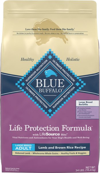 Blue Buffalo Life Protection Formula Large Breed Adult Lamb & Brown Rice Recipe Dry Dog Food, 34-lb bag slide 1 of 10