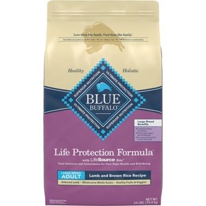 Blue Buffalo Life Protection Formula Large Breed Adult Lamb & Brown Rice Recipe Dry Dog Food, 34-lb bag