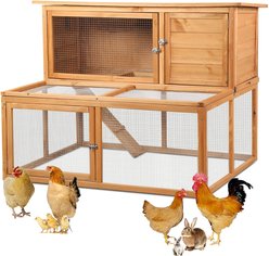Magshion 2-Story Wooden Small Animal Hutch & Chicken Coop slide 2 of 9