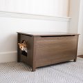 Designer Pet Products Parker Designer Wood Catbox Furniture Litter Box Enclosure, 36-in, Oak