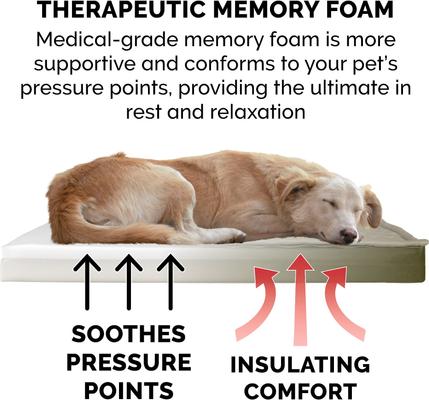 Show full view: FurHaven Quilt Top Memory Foam Convertible Indoor/Outdoor Cat & Dog Bed, Dark Sage, Large slide 7 of 9