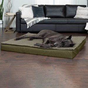 FurHaven Quilt Top Cooling Gel Convertible Indoor/Outdoor Cat & Dog Bed, Dark Sage, Jumbo Plus