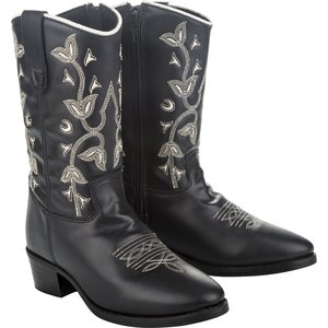 TuffRider Children's Black Floral Western Boot, 5