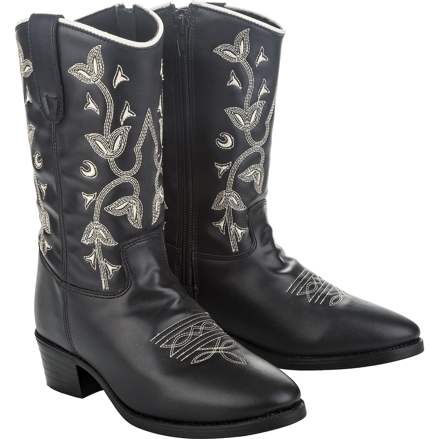 TuffRider Children's Black Floral Western Boot, 6