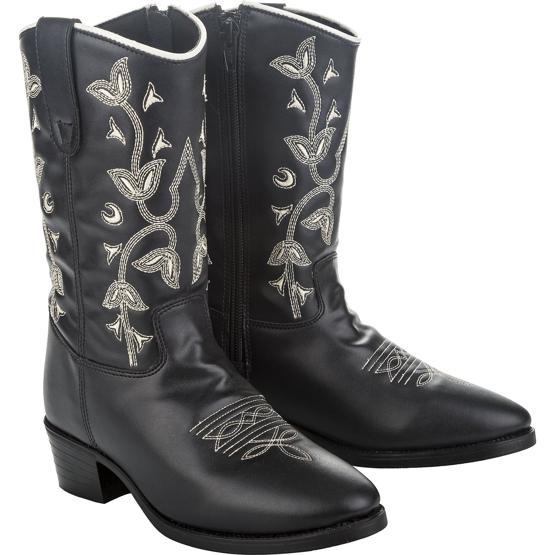 TuffRider Children's Black Floral Western Boot, 11