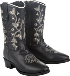 TuffRider Toddler Black Floral Western Boot, 4