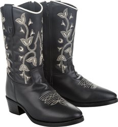TuffRider Toddler Black Floral Western Boot, 6