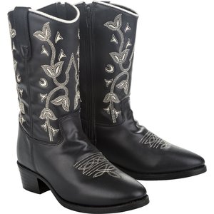 TuffRider Toddler Black Floral Western Boot, 7
