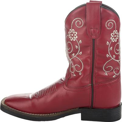 Show full view: TuffRider Children's Fire Red Floral Western Boot, 4 slide 2 of 6