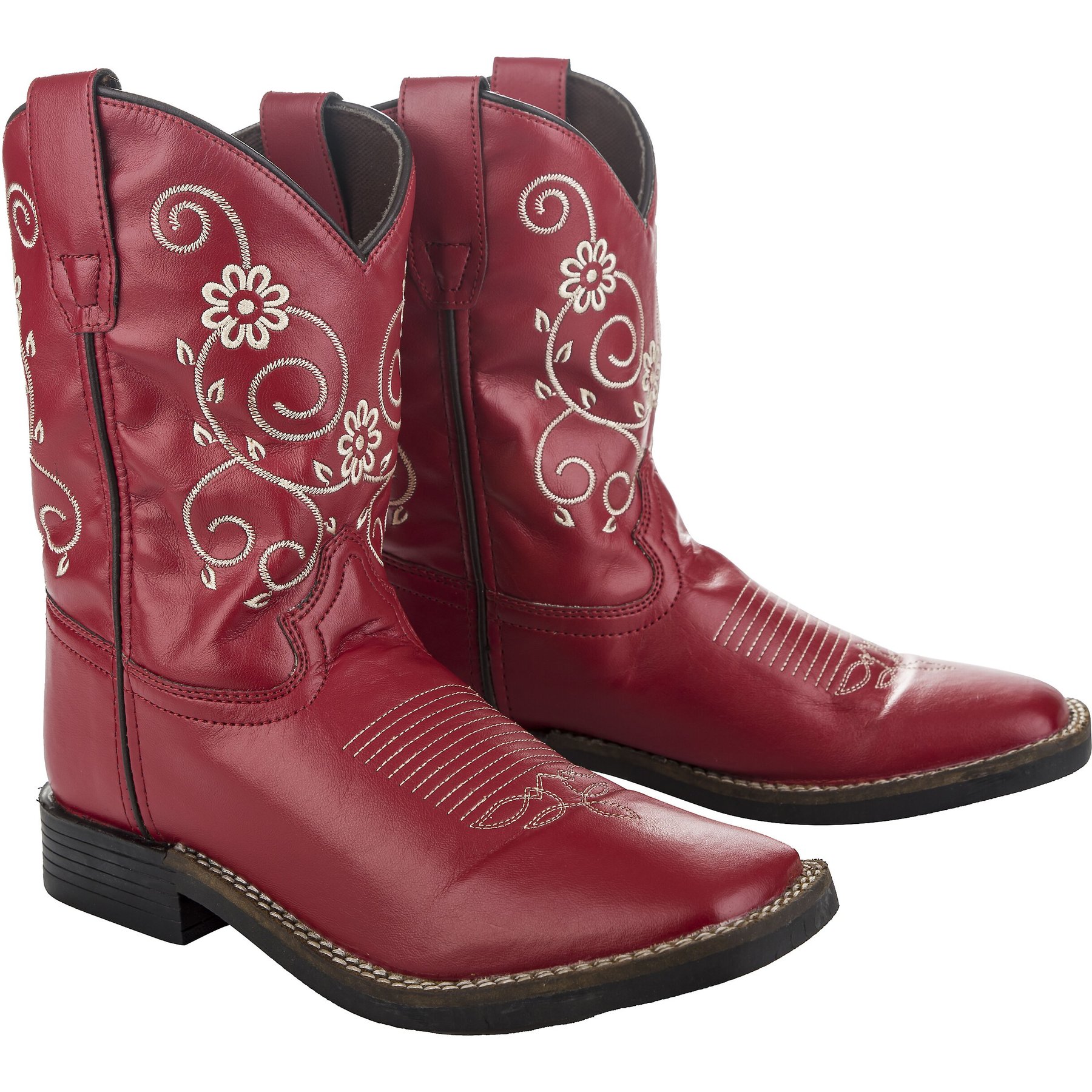 TuffRider Children's Fire Red Floral Western Boot, 5