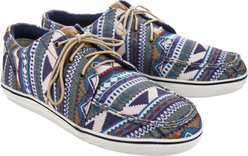 TuffRider GraphiX Women's Lace-Up Shoe, Teal Pyramids, 6