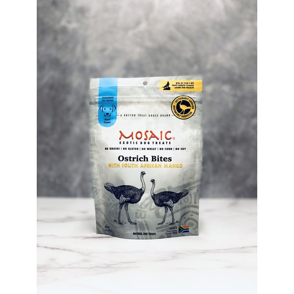 Mosaic South African Ostrich Chips Butternut Infused Jerky Dog Treats, 2.5-oz bag