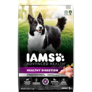 Iams Advanced Health Healthy Digestion with Probiotics Formula with Chicken & Whole Grain Adult Dry Dog Food, 27-lb bag