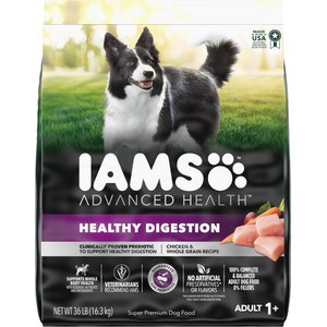 Iams Advanced Health Adult Healthy Digestion Real Chicken Dry Dog Food, 36-lb bag
