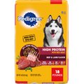 Pedigree High Protein Beef & Lamb Flavor Dog Kibble Adult Dry Dog Food,18-lb bag