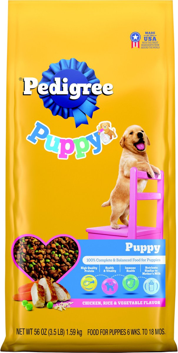 PEDIGREE Puppy Growth Protection Chicken Vegetable Flavor Dry Dog Food 3.5 lb bag Chewy