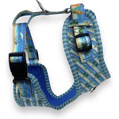 FearLess Pet Adjustable No Pull No Escape Neoprene Dog Harness, Beach Life, X-Small