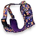 FearLess Pet Adjustable No Pull No Escape Neoprene Dog Harness, Poppies, Small