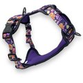 FearLess Pet Heavy Duty Padded Adjustable No Pull No Escape Dog Harness, Poppies, Medium