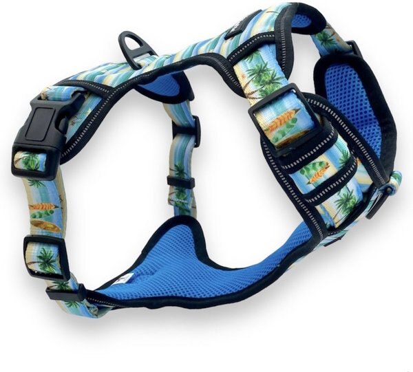 FearLess Pet Heavy Duty Padded Adjustable No Pull No Escape Dog Harness, Beach Life, Medium slide 1 of 9
