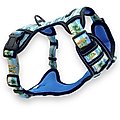 FearLess Pet Heavy Duty Padded Adjustable No Pull No Escape Dog Harness, Beach Life, Medium
