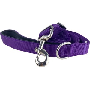 FearLess Pet Padded Handle Adjustable Dog Leash, Purple, Medium/Large