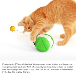 EYS Balance Wheel Interactive Cat Toy with Bird Sound, Blue slide 2 of 5