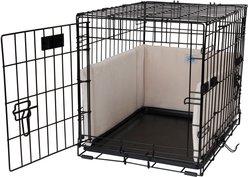 Pet Dreams Luxe Velour Dog Crate Bumper, Ivory, X-Small