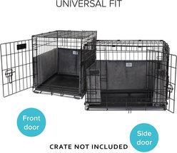 Pet Dreams Luxe Velour Dog Crate Bumper, Ivory, X-Small slide 2 of 7
