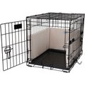 Pet Dreams Luxe Velour Dog Crate Bumper, Ivory, Large
