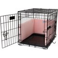Pet Dreams Luxe Velour Dog Crate Bumper, Pink Blush, Large
