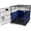 Pet Dreams Luxe Velour Dog Crate Bumper, Sapphire Blue, X-Large
