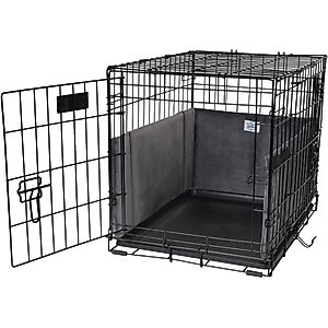 Pet Dreams Luxe Velour Dog Crate Bumper, Graphite Grey, Small