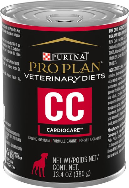 Purina Pro Plan Veterinary Diets CC Cardiocare Canine Formula Chicken Flavor Canned Dog Food, 13-oz, case of 12 slide 1 of 9