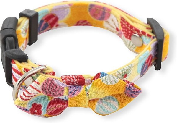 Necoichi Origami Cotton Bow Tie Dog Collar, Small, Yellow slide 1 of 7