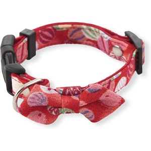 Necoichi Origami Cotton Bow Tie Dog Collar, Small, Red