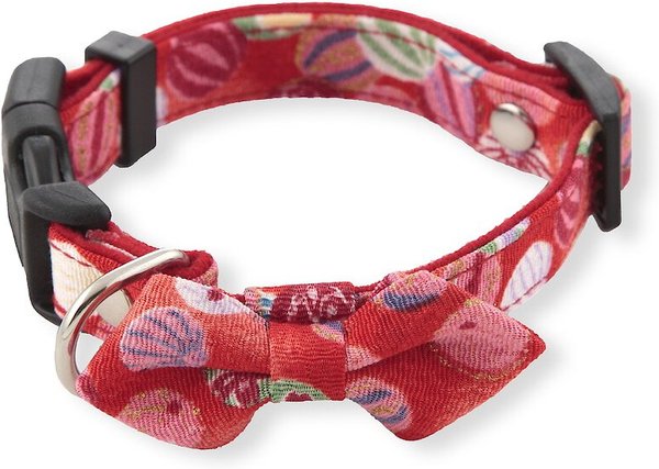 Necoichi Origami Cotton Bow Tie Dog Collar, Medium, Red slide 1 of 8