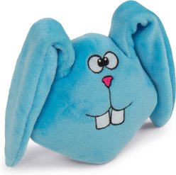 GoDog Action Plush Blue Bunny Animated Squeaker Dog Toy, Blue, Medium slide 2 of 6
