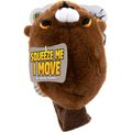 GoDog Action Plush Beaver Animated Squeaker Dog Toy, Brown, Medium