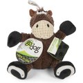 GoDog Checkers Sitting Horse Squeaker Dog Toy, Brown, Small